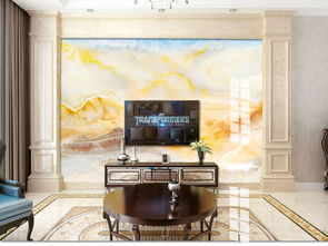 高温烧欧式大理石纹理山水画电视背景云中歌图片素材 效果图下载