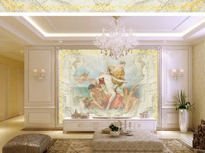 唯美天使欧式大理石背景墙 凝固时光的艺术交响